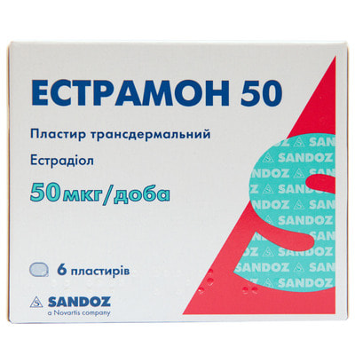 Естрамон 50 пластир трансдерм. 50 мкг/доба №6