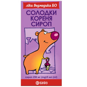 Солодки корня сироп 250мг/5мл фл. 100мл