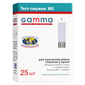 Тест-полоски для глюкометра GAMMA MS (Гамма МС) модель MINI/SPEAKER для контроля уровня глюкозы в крови 25 шт