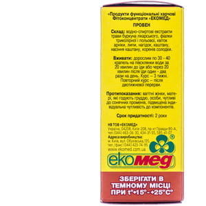 Фітоконцентрат Екомед Провен для лікування варикозного розширення вен 30 мл