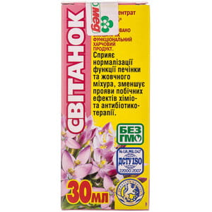 Фитоконцентрат Экомед Свитанок для нормализации функций печени и желчного пузыря 30 мл