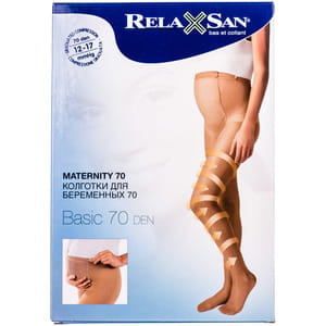 Колготки антиварикозные RELAXSAN (Релаксан) для беременных 70 ден размер 4 бежевые