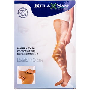 Колготки антиварикозные RELAXSAN (Релаксан) для беременных 70 ден размер 4 черные