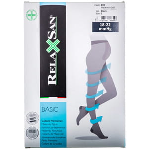 Колготки антиварикозные RELAXSAN (Релаксан) для беременных 140 ден размер 3 черные