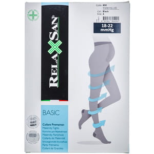 Колготки антиварикозные RELAXSAN (Релаксан) для беременных 140 ден размер 4 черные