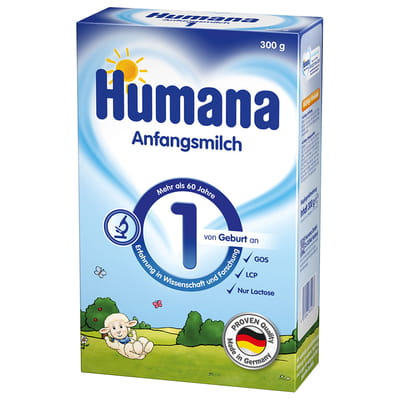 Смесь сухая молочная HUMANA (Хумана) 1 с пребиотиками для детей с рождения до 6-ти месяцев 300 г