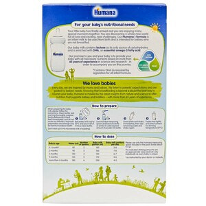 Смесь сухая молочная HUMANA (Хумана) 1 с пребиотиками для детей с рождения до 6-ти месяцев 600 г