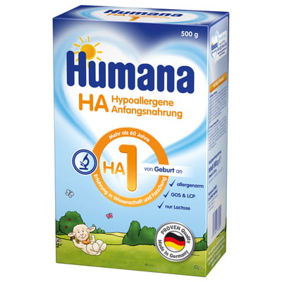 Суміш суха молочна HUMANA (Хумана) 1 ГА гіпоалергенна для дітей з народження до 6 місяців 500 г