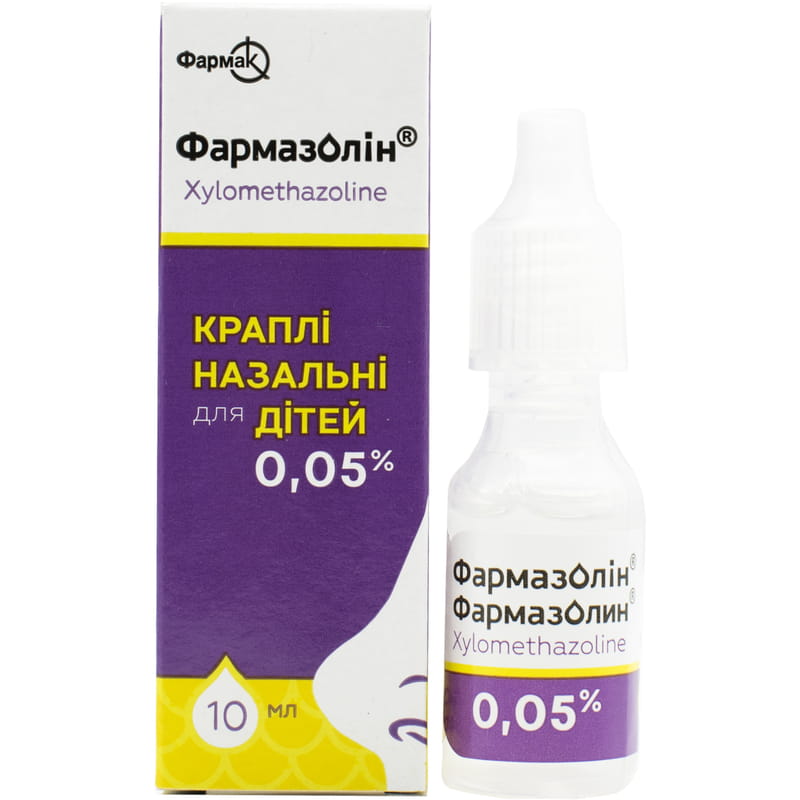 Фармазолин капли назальные 0,05% флакон 10 мл (4823002204476) Фармак .