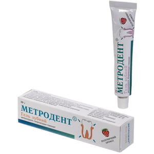 Метродент гель зубний туба 20г полуниця