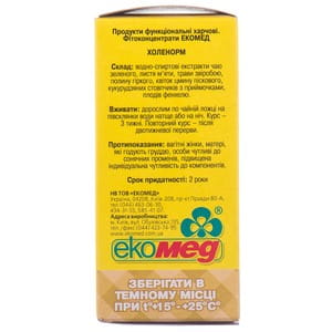 Фітоконцентрат Екомед Холенорм для нормалізації жирового обміну та рівня холестерину в крові 50 мл