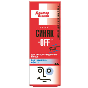 Гель для тіла БІОКОН Доктор Біокон Синяк - OFF при забиттях і травмах без тонуючого ефекту 30 г