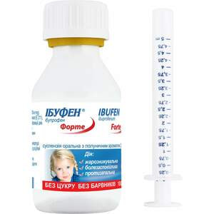 Ибуфен форте сусп. оральн. 200мг/5мл клубника фл. 100мл