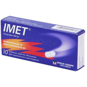 Имет табл. п/о 400мг №10