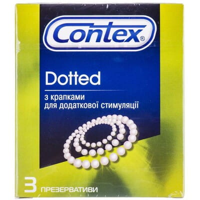 Презервативи CONTEX (Контекс) Dotted EVRO  з крапками 3 шт