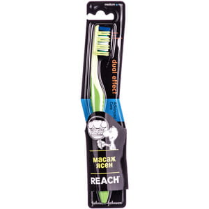 Зубная щетка REACH Dual Effect (Рич Дуал эффект) средняя 1 шт