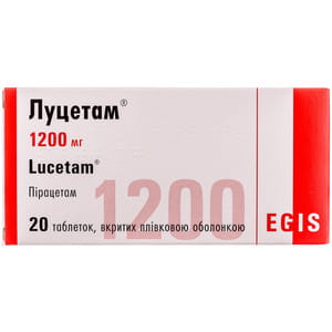 Луцетам табл. п/о 1200мг №20