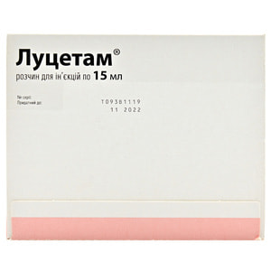 Луцетам р-р д/ин. 200мг/мл амп. 15мл (3г) №20