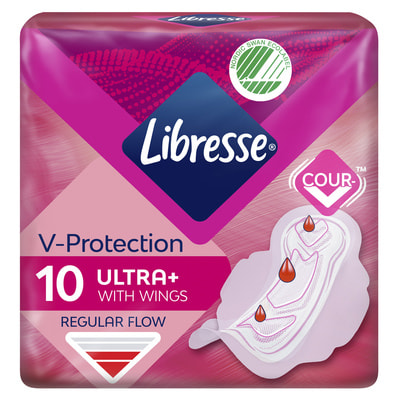 Прокладки гігієнічні жіночі LIBRESSE (Лібрес) Ultra Thin Normal (Ультра сін нормал) Fresh Protect (Фреш протект) 10 шт