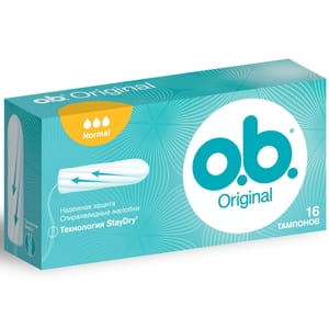 Тампони гігієнічні жіночі O.B. (Обі) Original Normal (Оріджинал Нормал) 16 шт