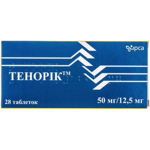 Тенорик табл. п/о 50мг/12,5мг №28