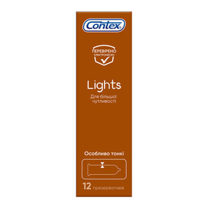 Презервативы CONTEX (Контекс) Lights (Лайтс) особо тонкие 12 шт