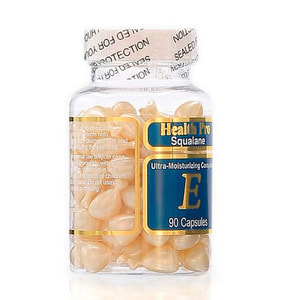 Зволожуючий комплекс для обличчя і шиї HEALTH PRO (Хелс Про) Squalane з скваланом та вітаміном Е капсули для зовнішнього застосування банка 90 шт