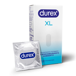 Презервативи латексні з силіконовою змазкою DUREX (Дюрекс) Invisible (Інвізібл) XL ультратонкі збільшеного розміру 12 шт