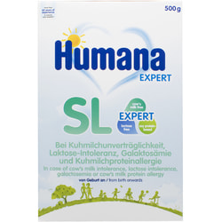 Суміш суха безмолочна дитяча HUMANA (Хумана) SL Expert спеціальна на основі ізоляту соєвого білку з народження 500 г