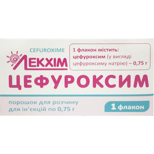 Цефуроксим пор. д/р-ра д/ин. 0,75г фл. №1