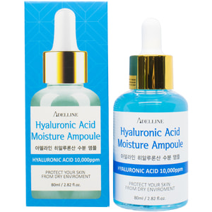 Сироватка для обличчя ADELLINE Hyaluronic Acid Moisture Ampoule (Аделлін Гіалуронік Асід Моістаре Ампуле) з гіалуроновою кислотою зволожуюча 80 мл