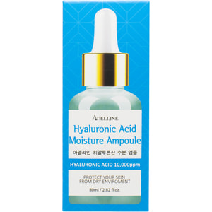 Сироватка для обличчя ADELLINE Hyaluronic Acid Moisture Ampoule (Аделлін Гіалуронік Асід Моістаре Ампуле) з гіалуроновою кислотою зволожуюча 80 мл