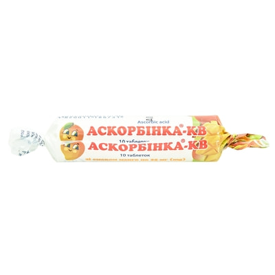 Аскорбінка-КВ зі смаком манго табл. 25мг №10