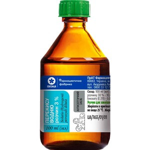 Перекись вод. р-р 3% фл. 100мл стекл.