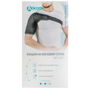 Бандаж плечегого сустава Торговый Дом Алком модель 4027 неопреновый левый цвет черный размер 1