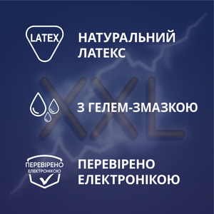 Презервативы латексные с силиконовой смазкой CONTEX (Контекс) Extra large XXL (Экстра ладж) увеличенного размера 3 шт