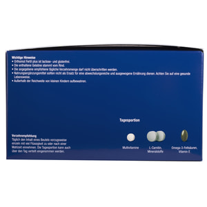 Ортомол Фертил Плюс Нью (Orthomol Fertil plus new) витаминный комплекс для лечения нарушений фертильности у мужчин капсулы на курс приема 30 дней