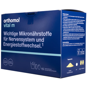 Ортомол Вітал М (Orthomol Vital M) вітамінний комплекс для чоловічого здоров'я гранули апельсин + таблетки + капсули 15 днів