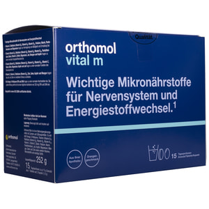 Ортомол Вітал М (Orthomol Vital M) вітамінний комплекс для чоловічого здоров'я гранули апельсин + таблетки + капсули 15 днів