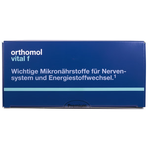 Ортомол Вітал Ф (Orthomol Vital F) вітамінний комплекс для жіночого здоров'я гранули апельсин + таблетки + капсули на курс прийому 15 днів