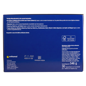 Ортомол Кардио (Orthomol Cardio) витаминный комплекс для здоровья сердечно-сосудистой системы гранулы + капсулы + таблетки на курс приема 30 дней