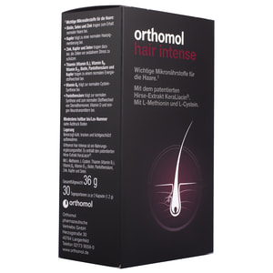 Ортомол Хеір Інтенс (Orthomol Hair Intense) вітамінний комплекс для поліпшення і відновлення волосся на курс прийому 30 днів