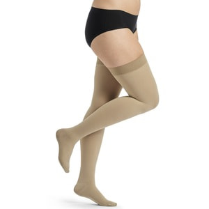 Чулки компрессионные с силиконовым фиксатором SIGVARIS (Сигварис) Essential Classical 18961 класс 2 с открытым мыском цвет бежевый размер М long