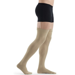 Чулки компрессионные с силиконовым фиксатором SIGVARIS (Сигварис) Essential Classical 18961 класс 2 с открытым мыском цвет бежевый размер М long