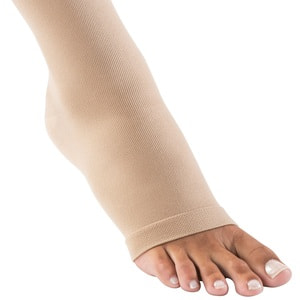 Чулки компрессионные с силиконовым фиксатором SIGVARIS (Сигварис) Essential Classical PLUS 19317 класс 2 с открытым мыском цвет бежевый размер М short