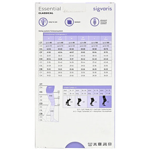 Панчохи компресійні з силіконовим фіксатором SIGVARIS (Сігваріс) Essential Classical PLUS 18964 клас 2 з відкритим миском колір бежевий розмір М long