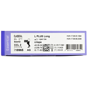 Панчохи компресійні з силіконовим фіксатором SIGVARIS (Сігваріс) Essential Classical PLUS 18965 клас 2 з відкритим миском колір бежевий розмір L long