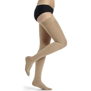 Панчохи компресійні з силіконовим фіксатором SIGVARIS (Сігваріс) Magic артикул 37043 клас 2 з закритим миском колір бежевий розмір L