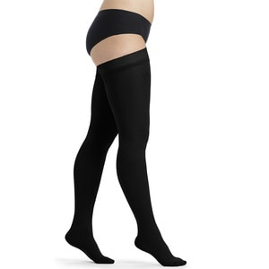 Панчохи компресійні з силіконовим фіксатором SIGVARIS (Сігваріс) Magic артикул 57444 клас 2 з закритим миском колір чорний розмір L long