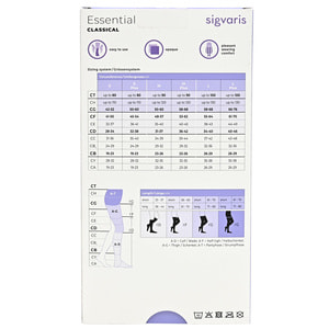 Гольфи компресійні SIGVARIS (Сігваріс) Essential Classical артикул 15988 клас 2 з відкритим миском колір бежевий розмір S short